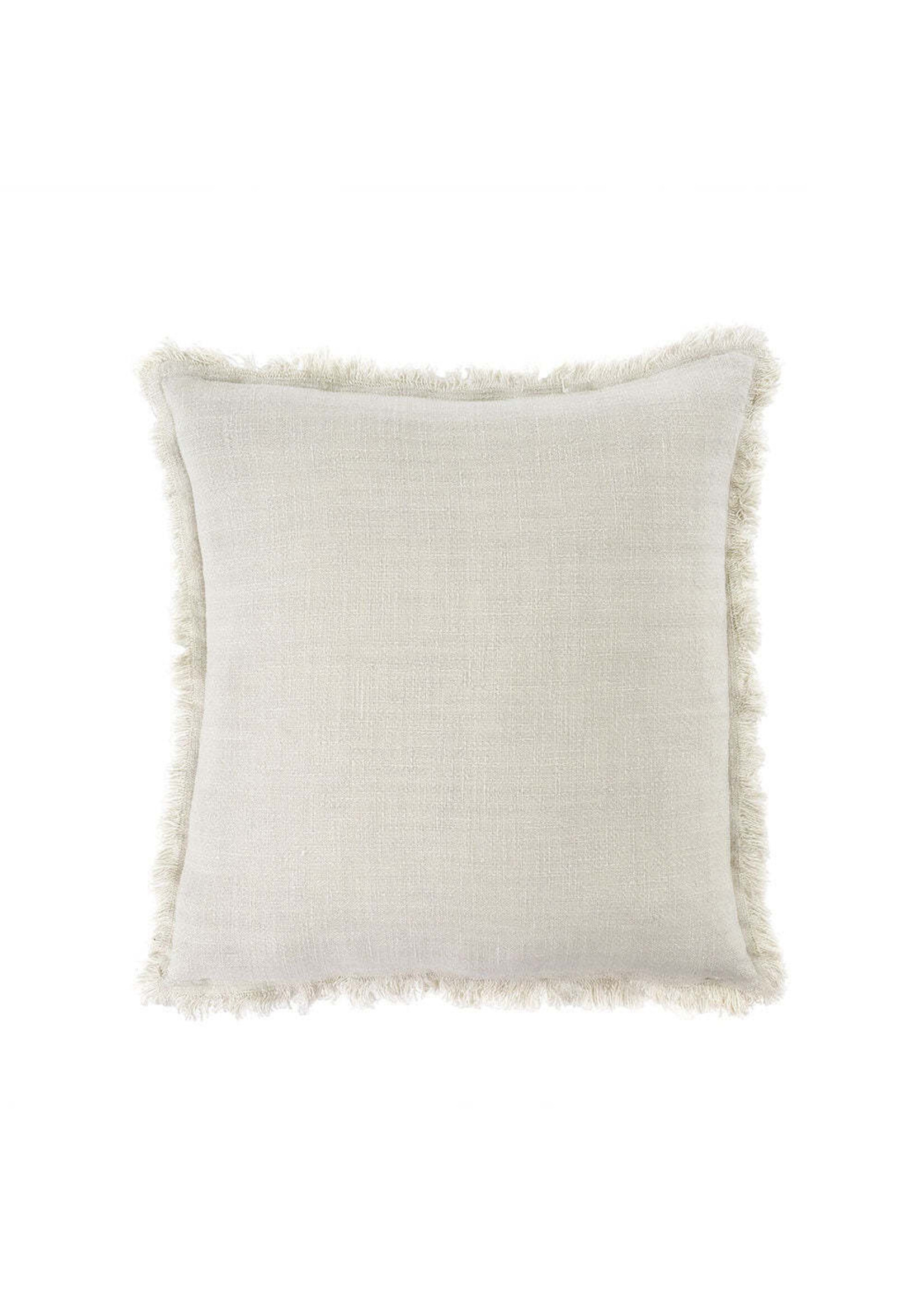 Indaba 20x20 Frayed Edge Pillow, Oatmeal