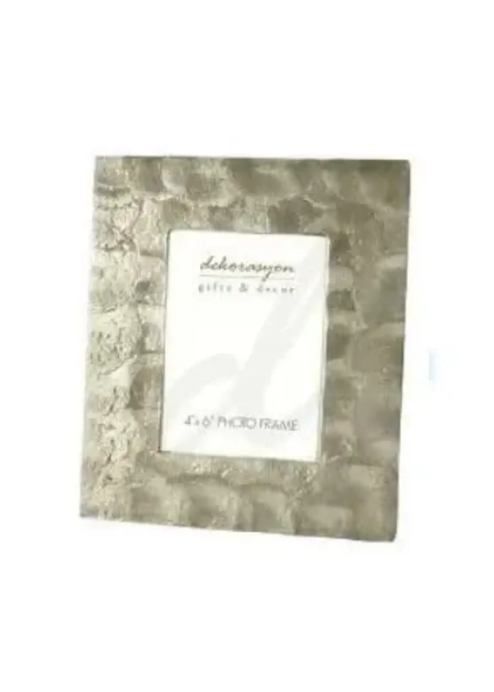 Dekorasyon Gifts & Decor 4 x 6 Capiz Picture Frame (Silver)