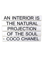 E. Lawrence, LTD 5Vol Coco Chanel "An Interior Is..." Quote