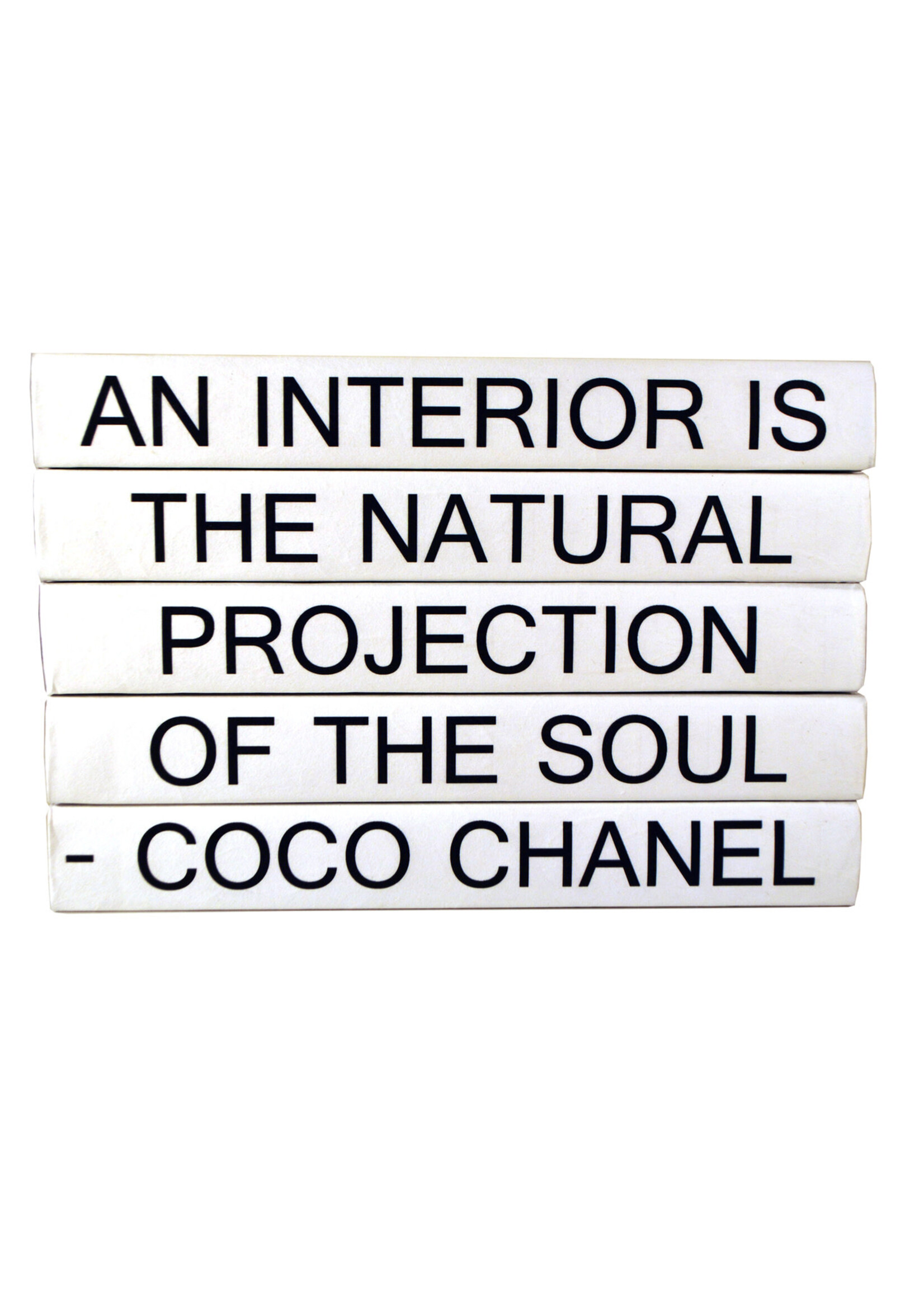 E. Lawrence, LTD 5Vol Coco Chanel "An Interior Is..." Quote