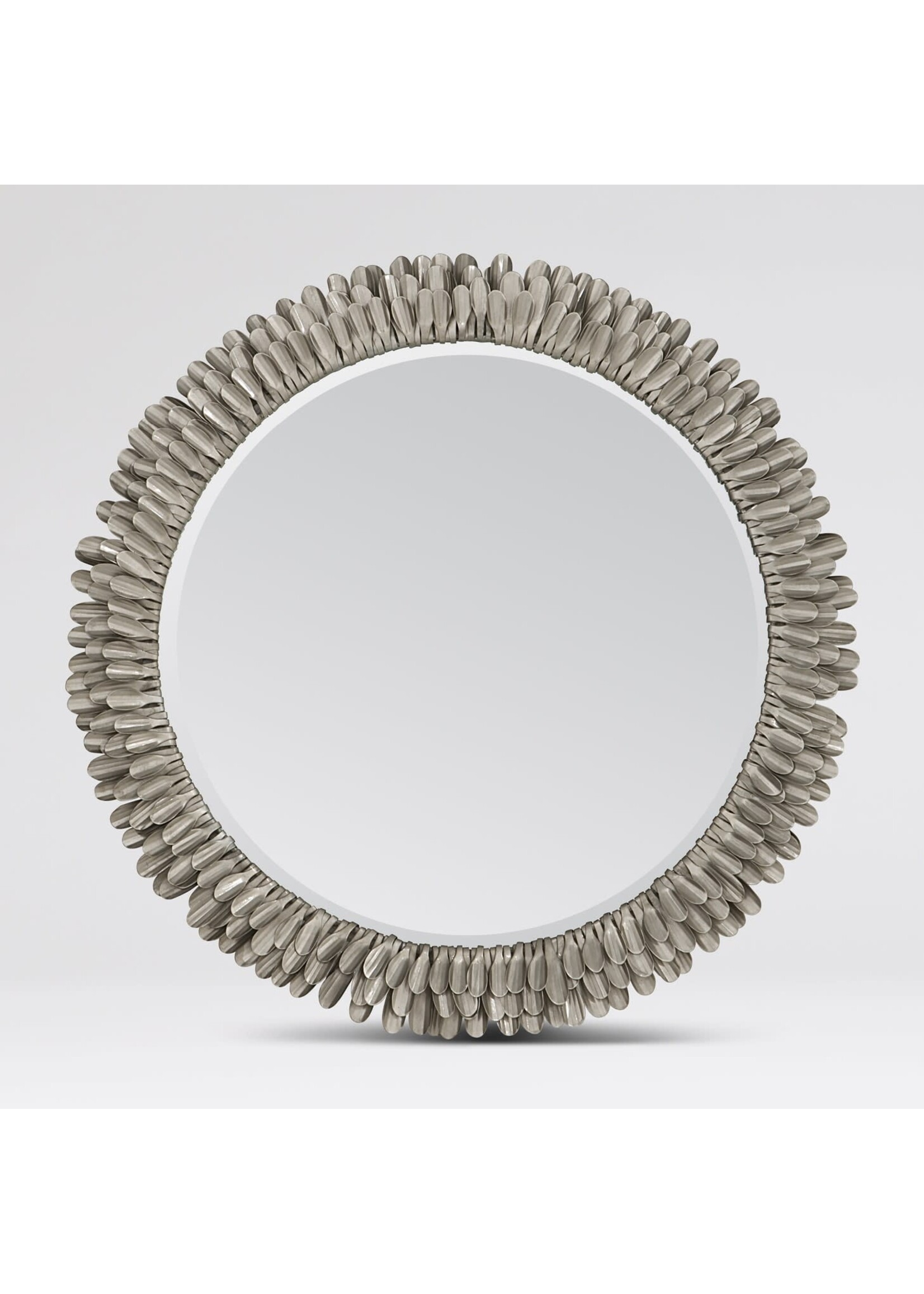 Made Goods Adem 24" Round Tarnished Steel Mirror