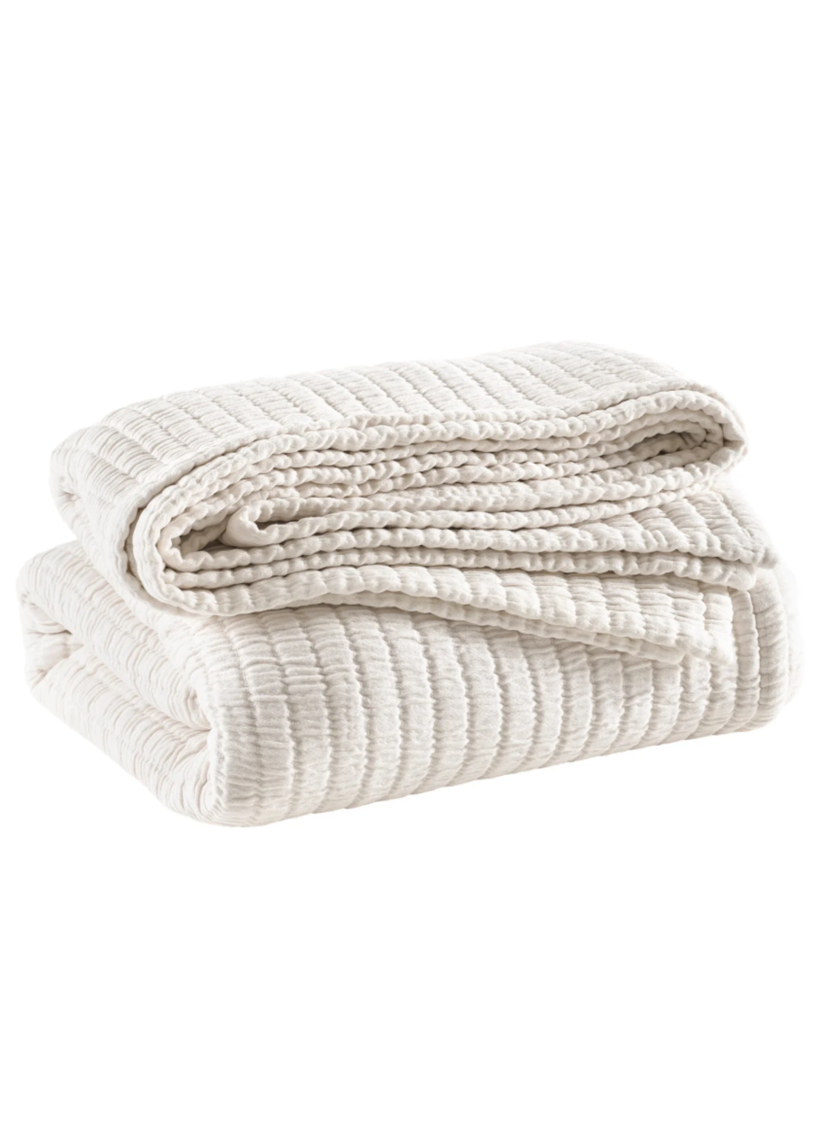 Pine Cone Hill Boyfriend Ivory King Coverlet