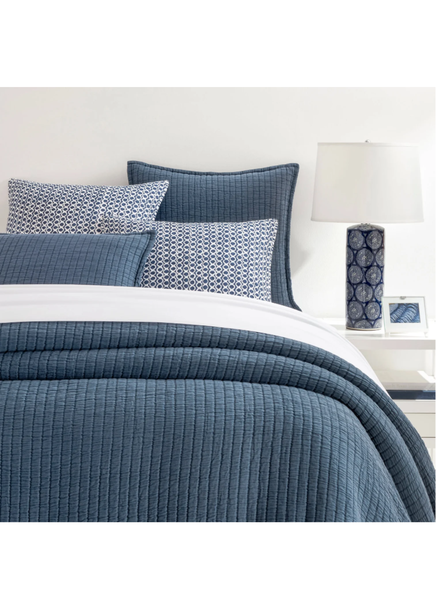 Pine Cone Hill Boyfriend Matelasse Ink King Coverlet