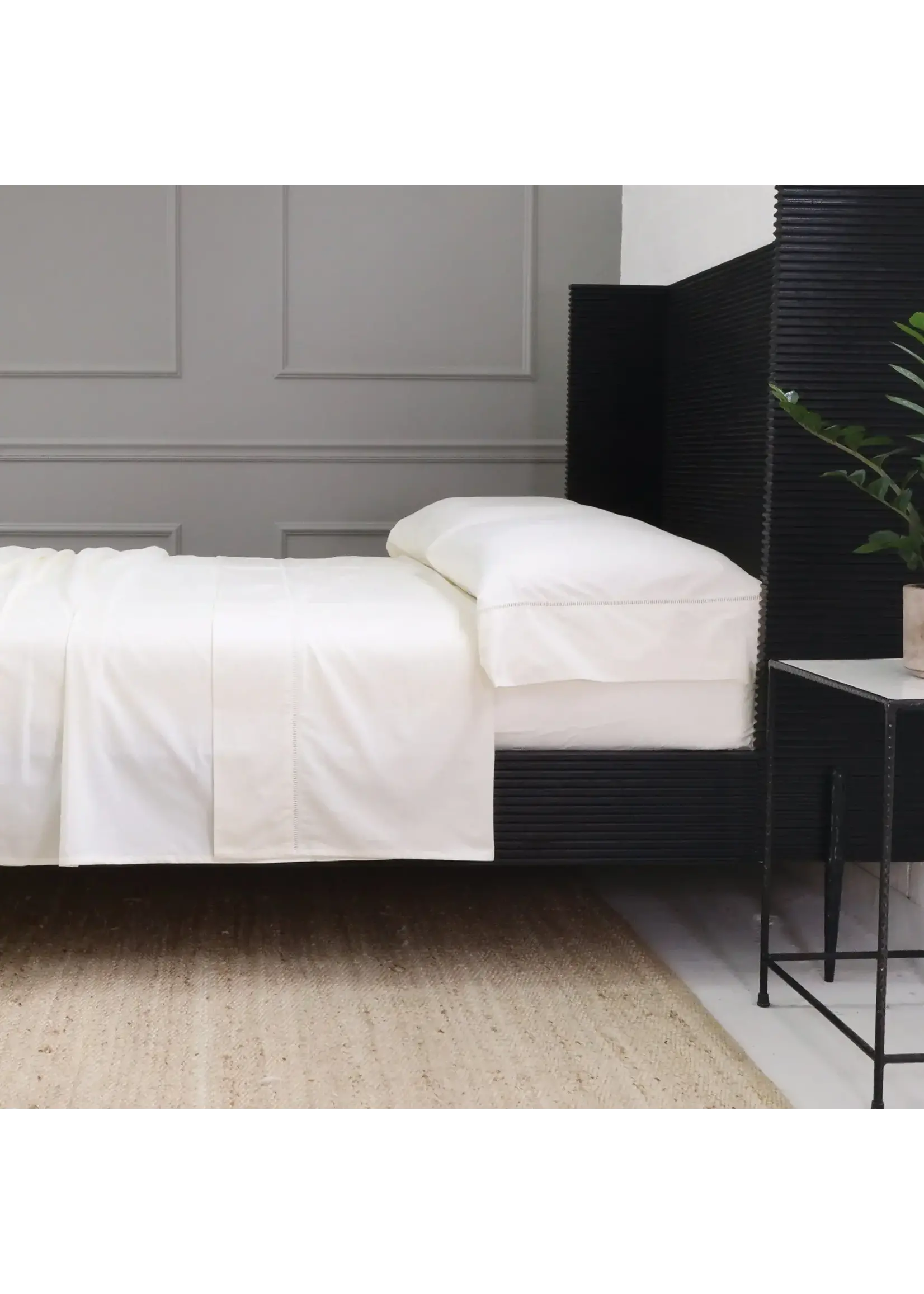 Pom Pom at Home Como Cotton Sateen Sheet Set Ivory King
