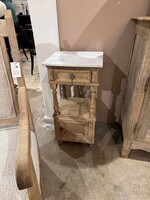 Schwung Home USA Inc. Oak Bedside Table with Marble Top