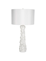 Old World Design LLC White Gesso Oyster Shell Lamp