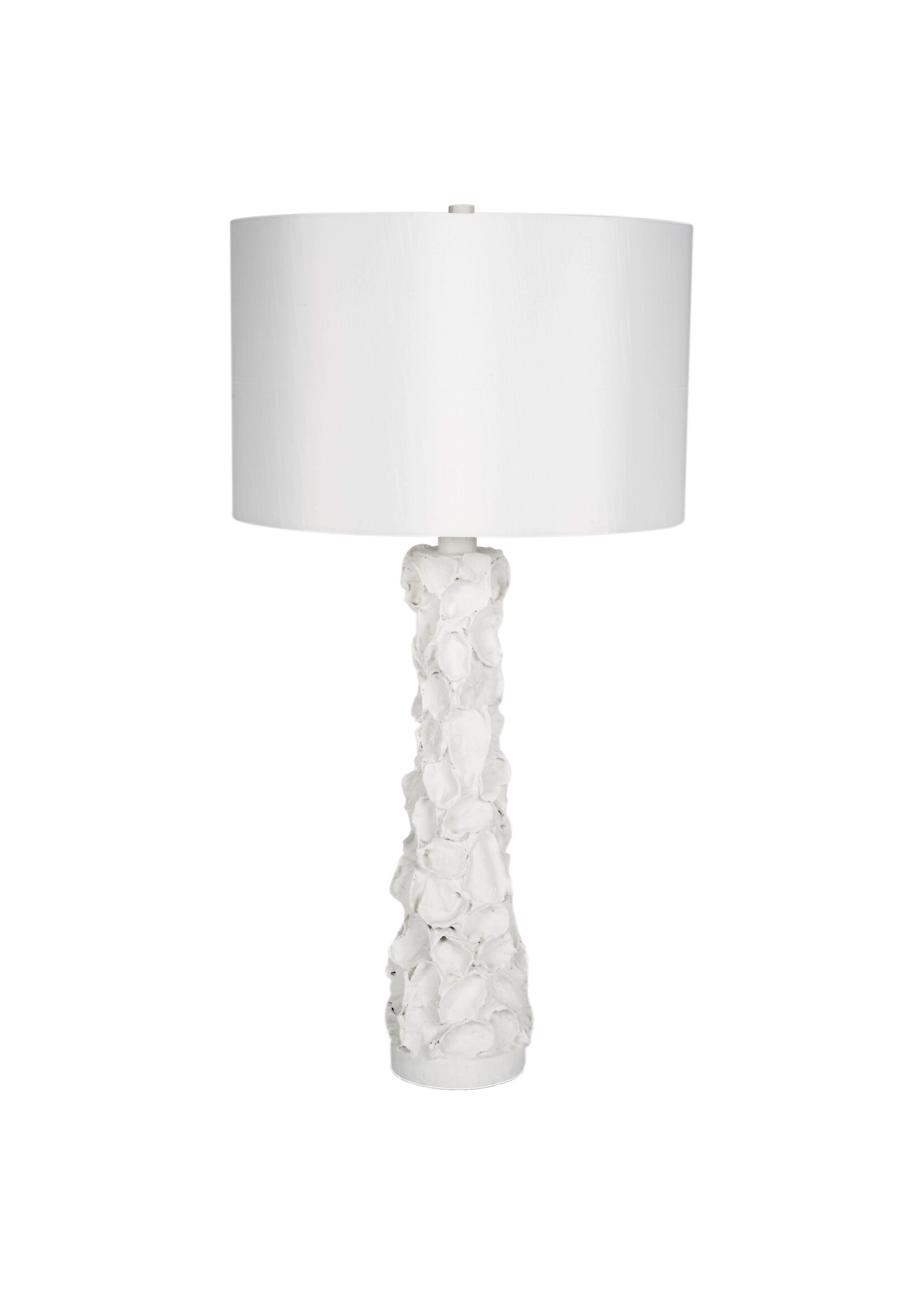 Old World Design LLC White Gesso Oyster Shell Lamp