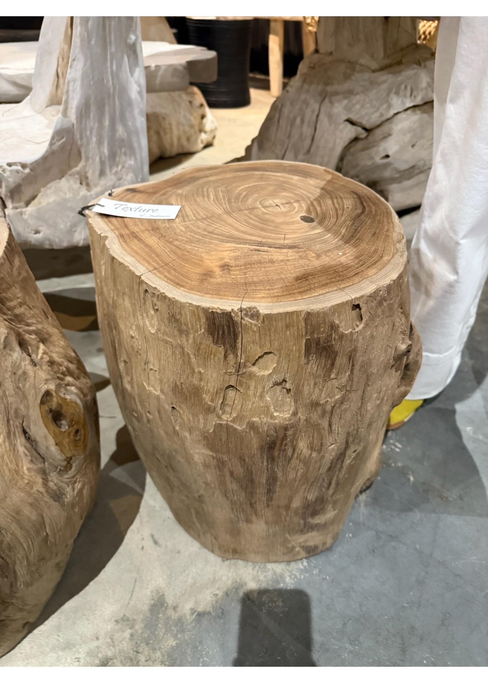Texture Imports Natural Teak Stump Table