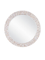 Currey & Company Uma Mother of Pearl Round Mirror 38in.
