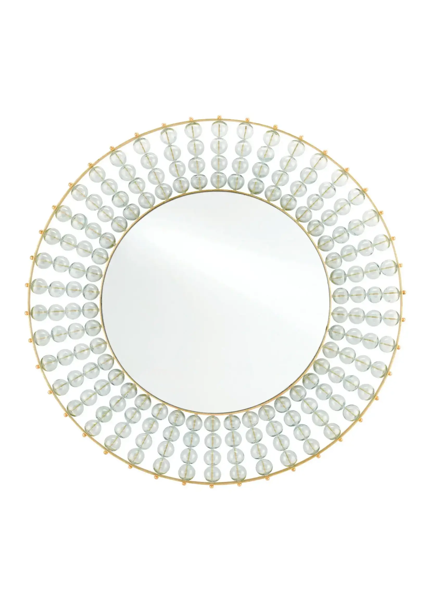 Currey & Company Calais Round Mirror, Gold Leaf 42.75in.