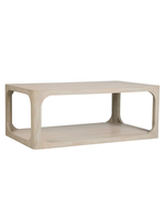 Jeffan Archie 47" Coffee Table- Brushed White