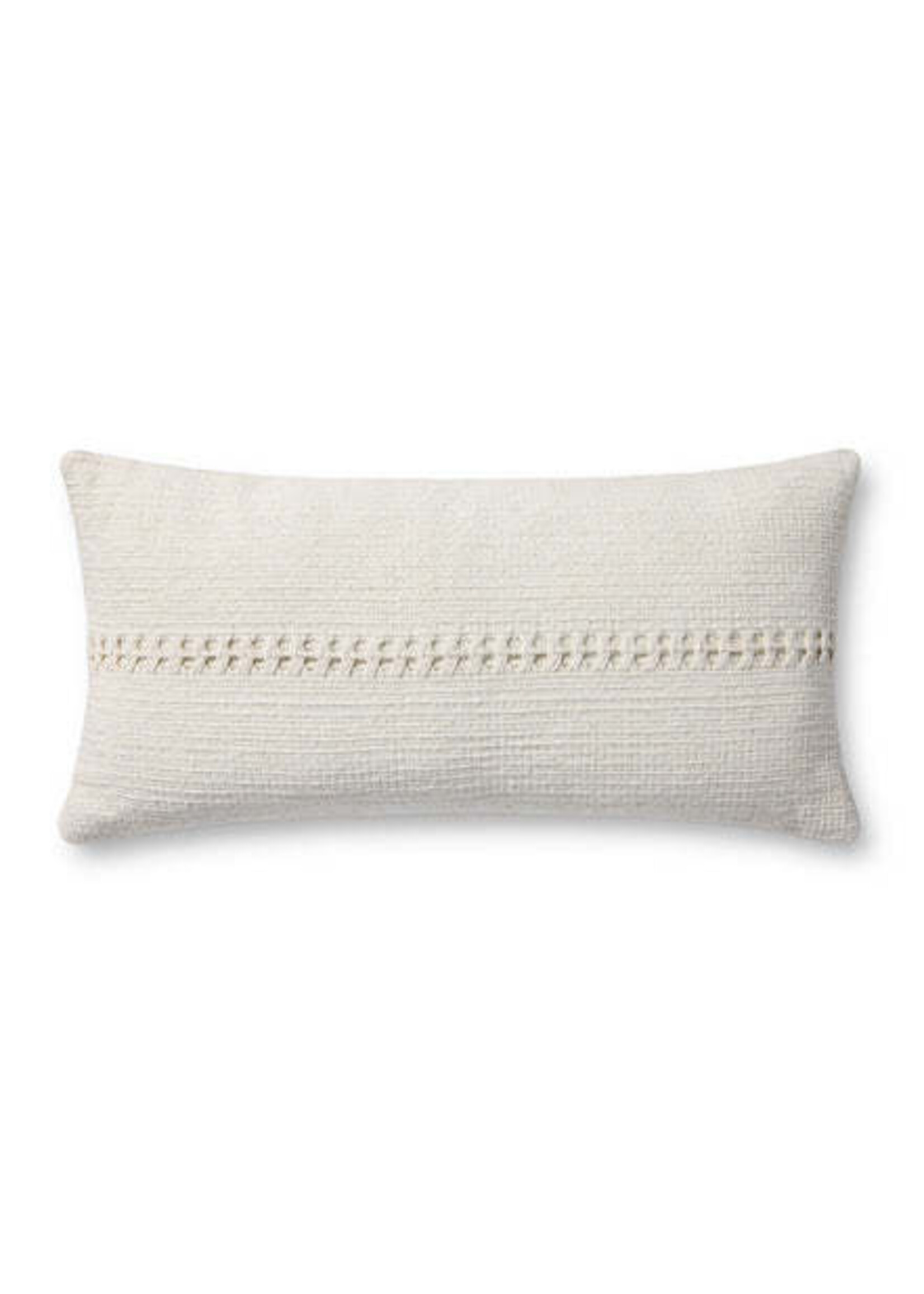 Loloi PCJ0018 Harvey White 12x27 Decorative Pillow