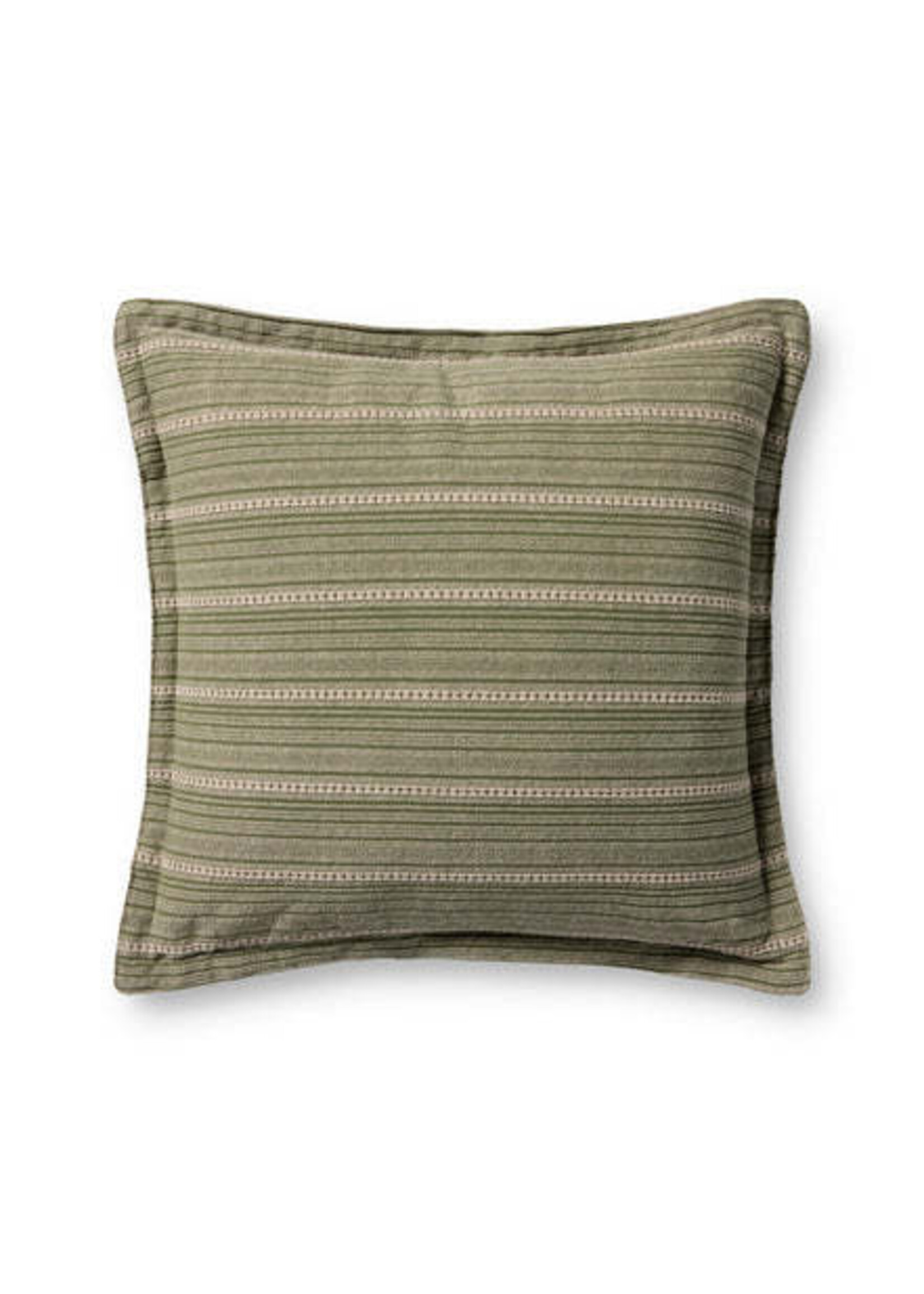 Loloi PCJ0023 Howie Green / Natural 22x22 Decorative Pillow