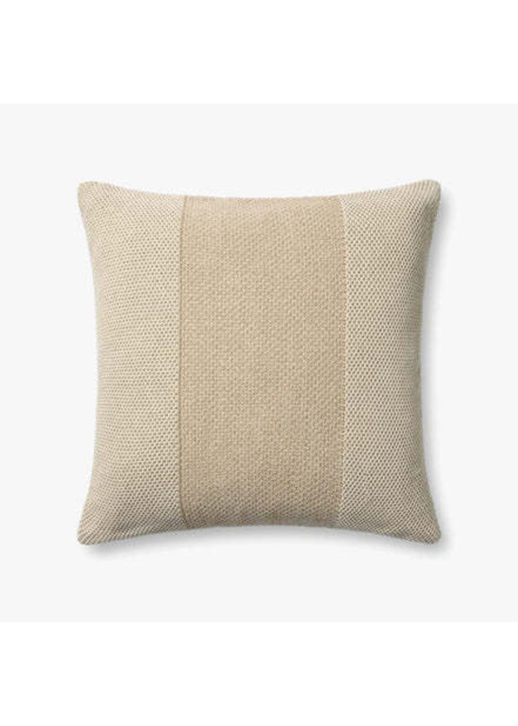 Loloi PLL0170 Ivory / Beige 22x22 Decorative Pillow