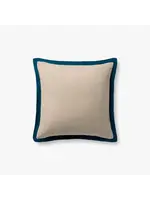 Loloi PLL0197 Natural / Blue 18x18 Decorative Pillow