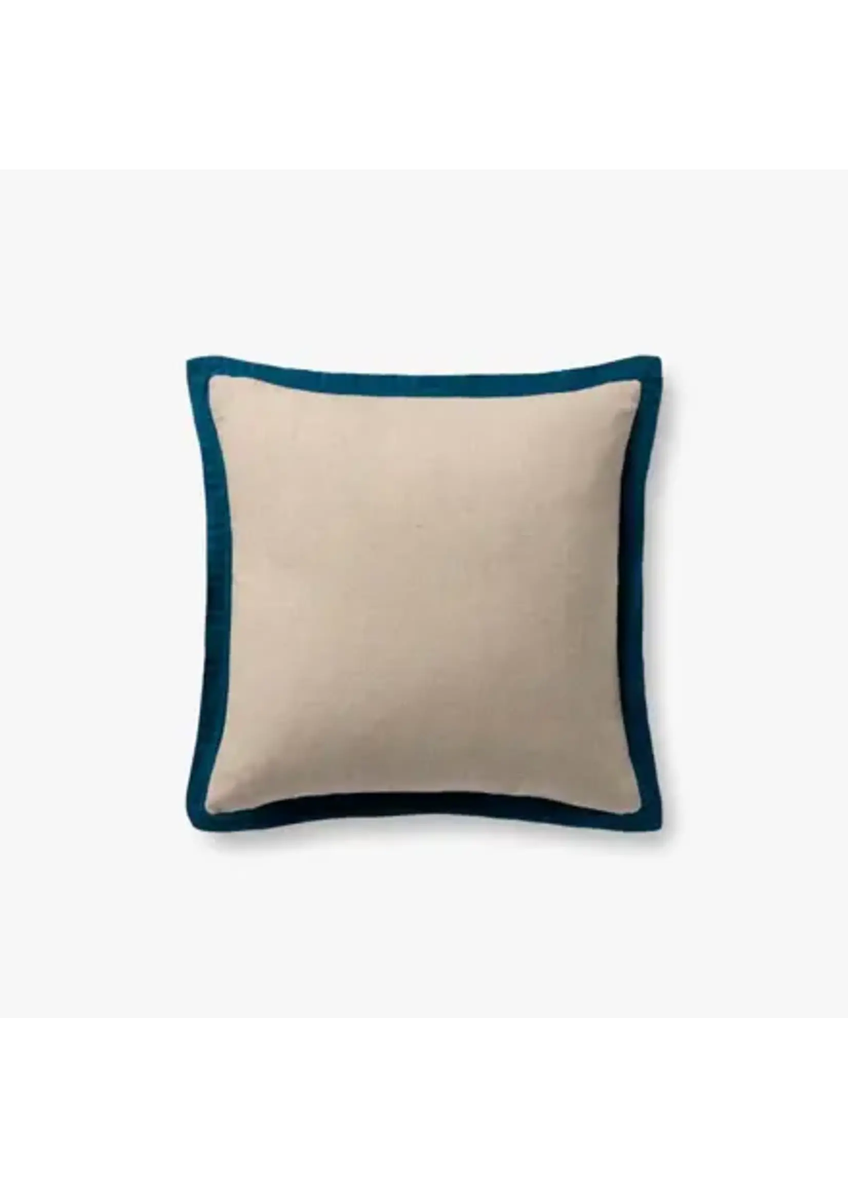 Loloi PLL0197 Natural / Blue 18x18 Decorative Pillow