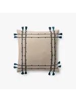 Loloi PLL0201 Natural / Blue 18x18 Decorative Pillow