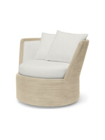 Palecek Pismo Swivel Chair, Wheat Finish