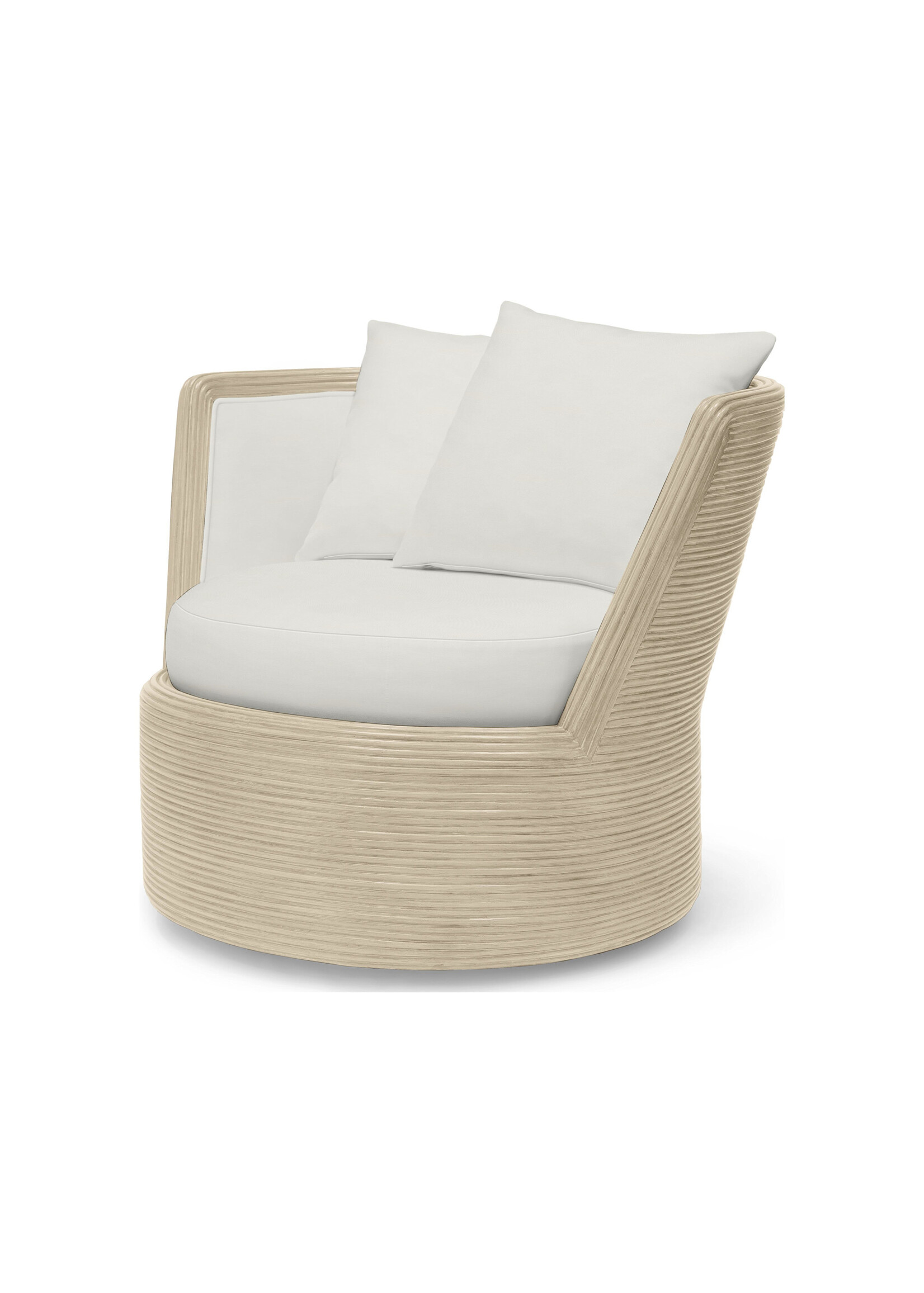 Palecek Pismo Swivel Chair, Wheat Finish