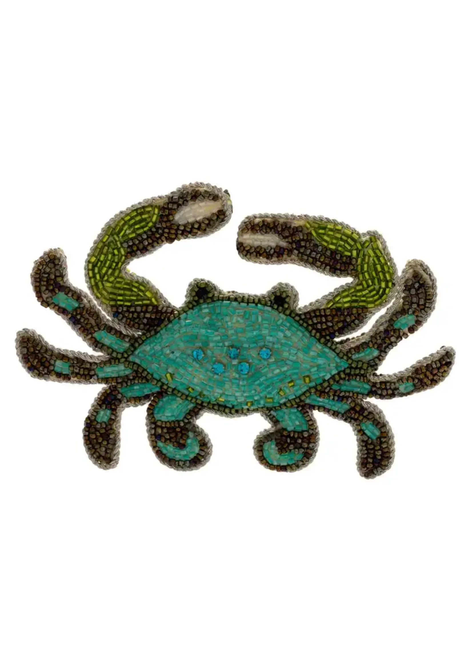 Karma Crab Beaded Ornament Blue