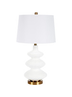 Old World Design LLC Arya White Glass Table Lamp