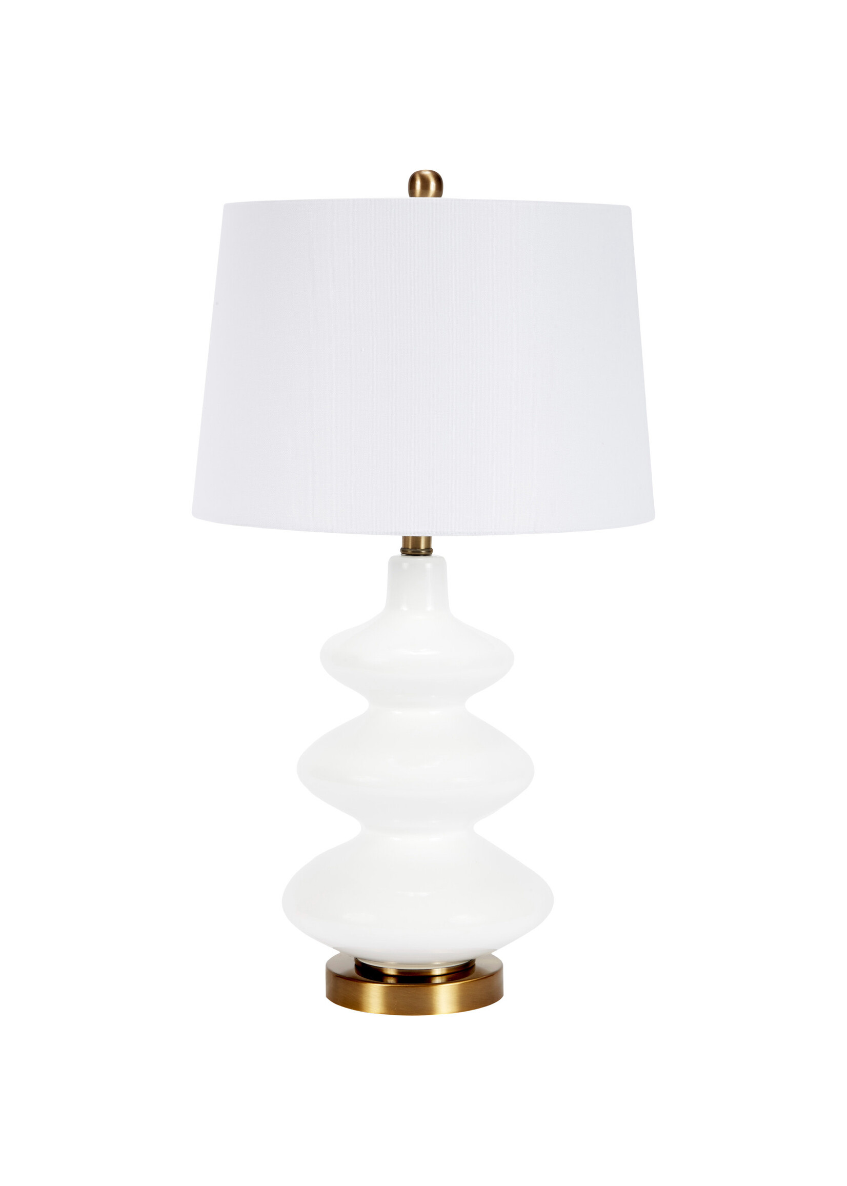 Old World Design LLC Arya White Glass Table Lamp