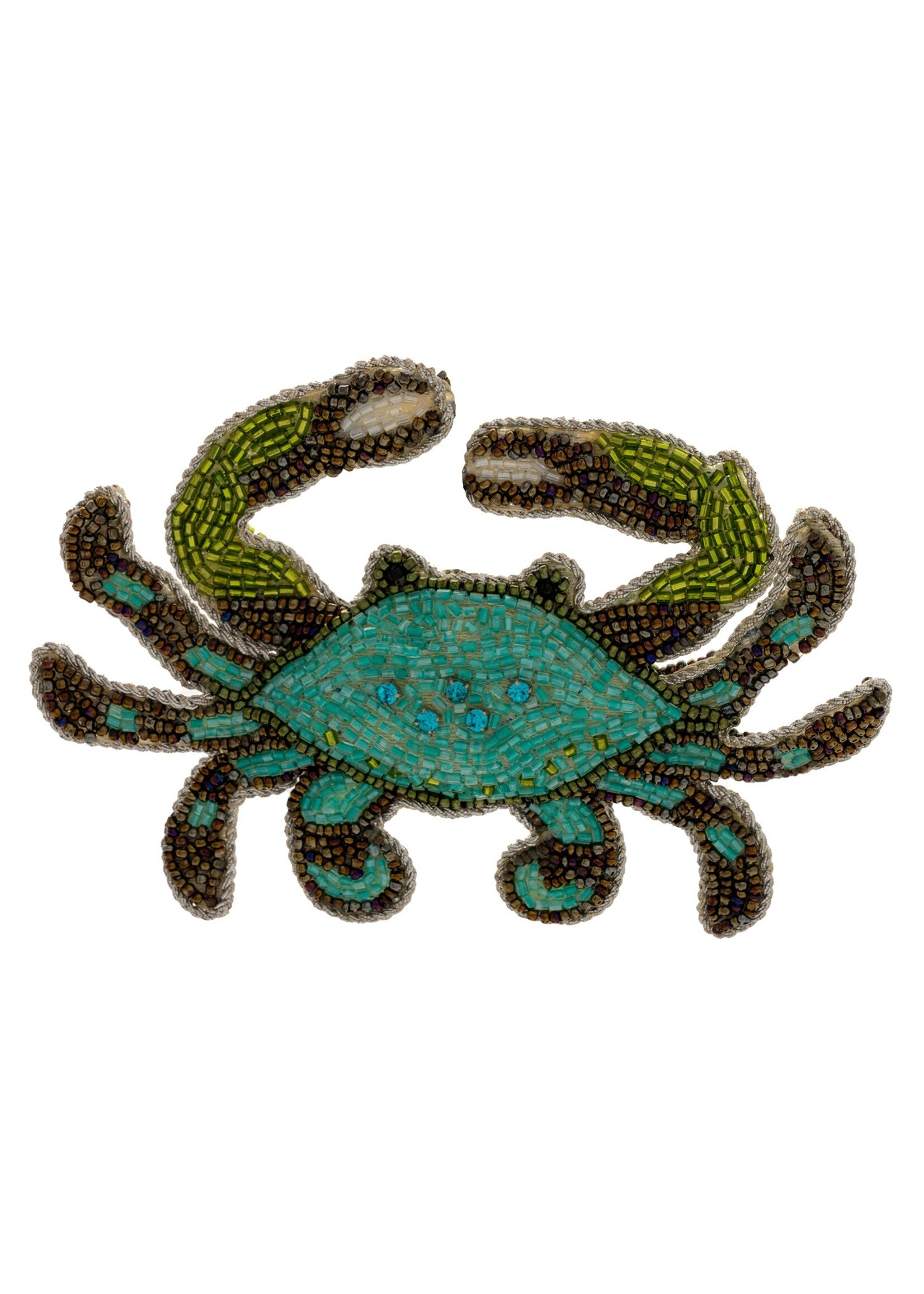 Karma Crab Beaded Ornament Blue