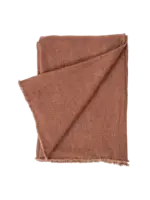 Indaba Selena Linen End of Bed Blanket, Brick