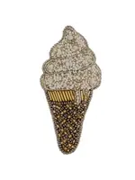 Karma Vanilla Ice Cream Cone Beaded Ornament