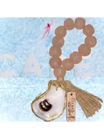 The Gilded Shell The Tide Pool - Rose Pink Sea Glass & Oyster Tassel