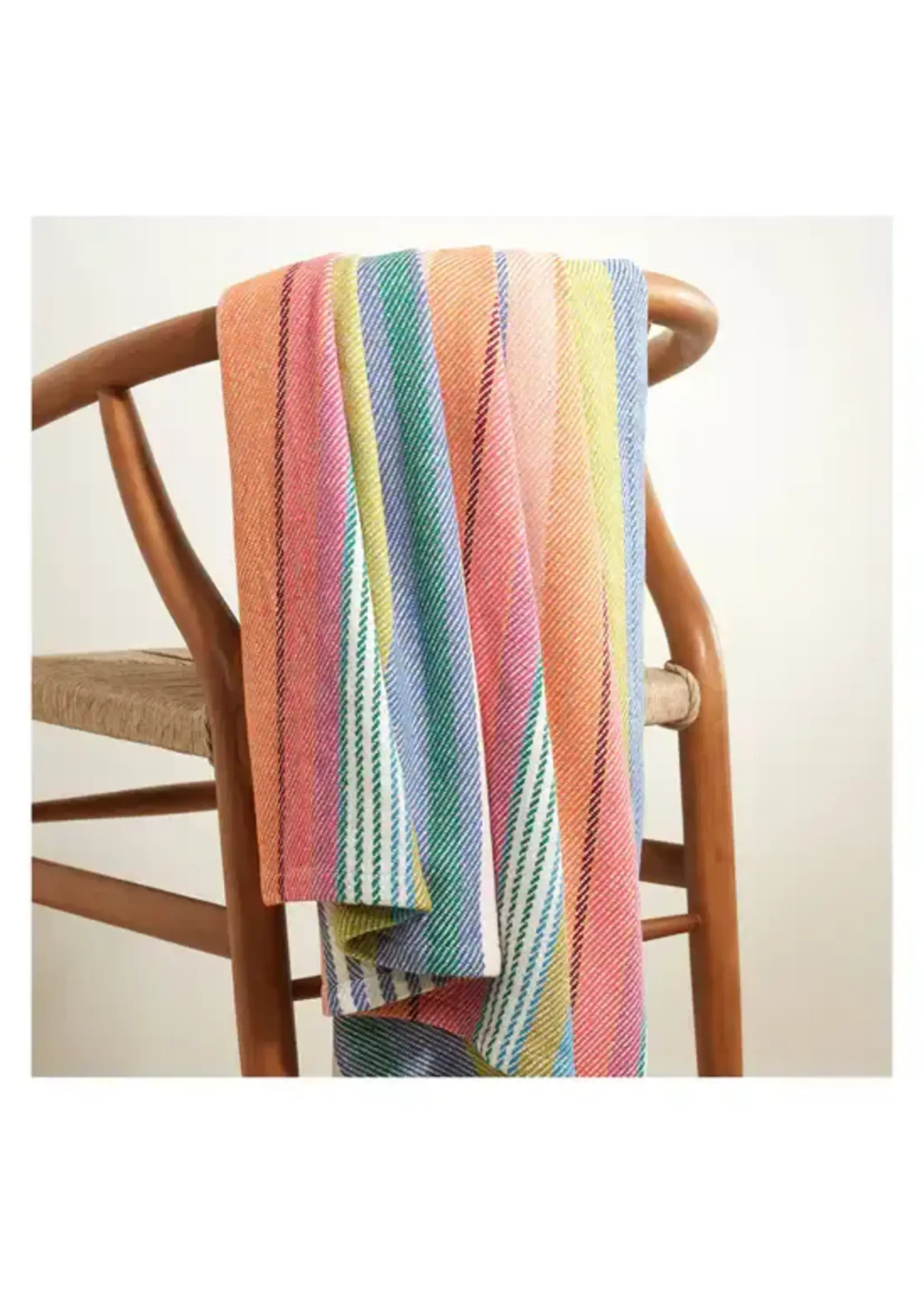 Annie Selke Mellie Stripe Woven Cotten Throw