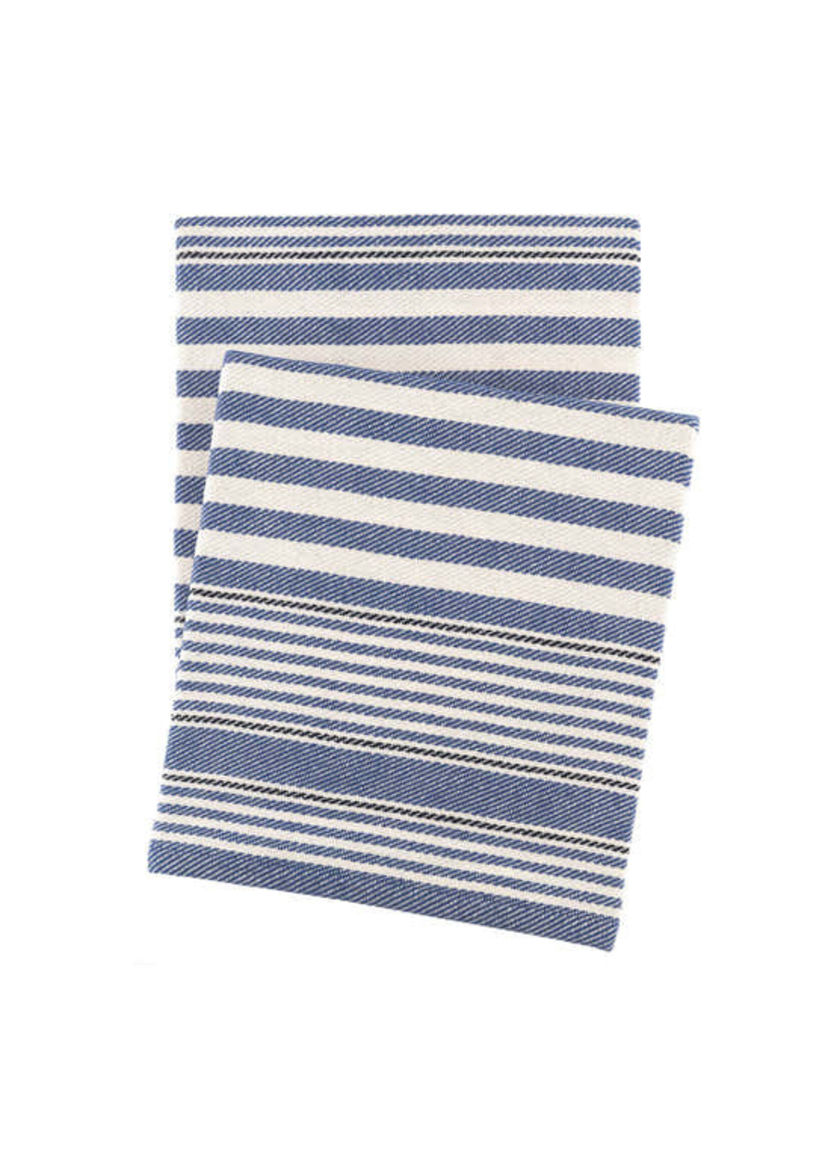 Annie Selke Rugby Stripe Throw, Denim