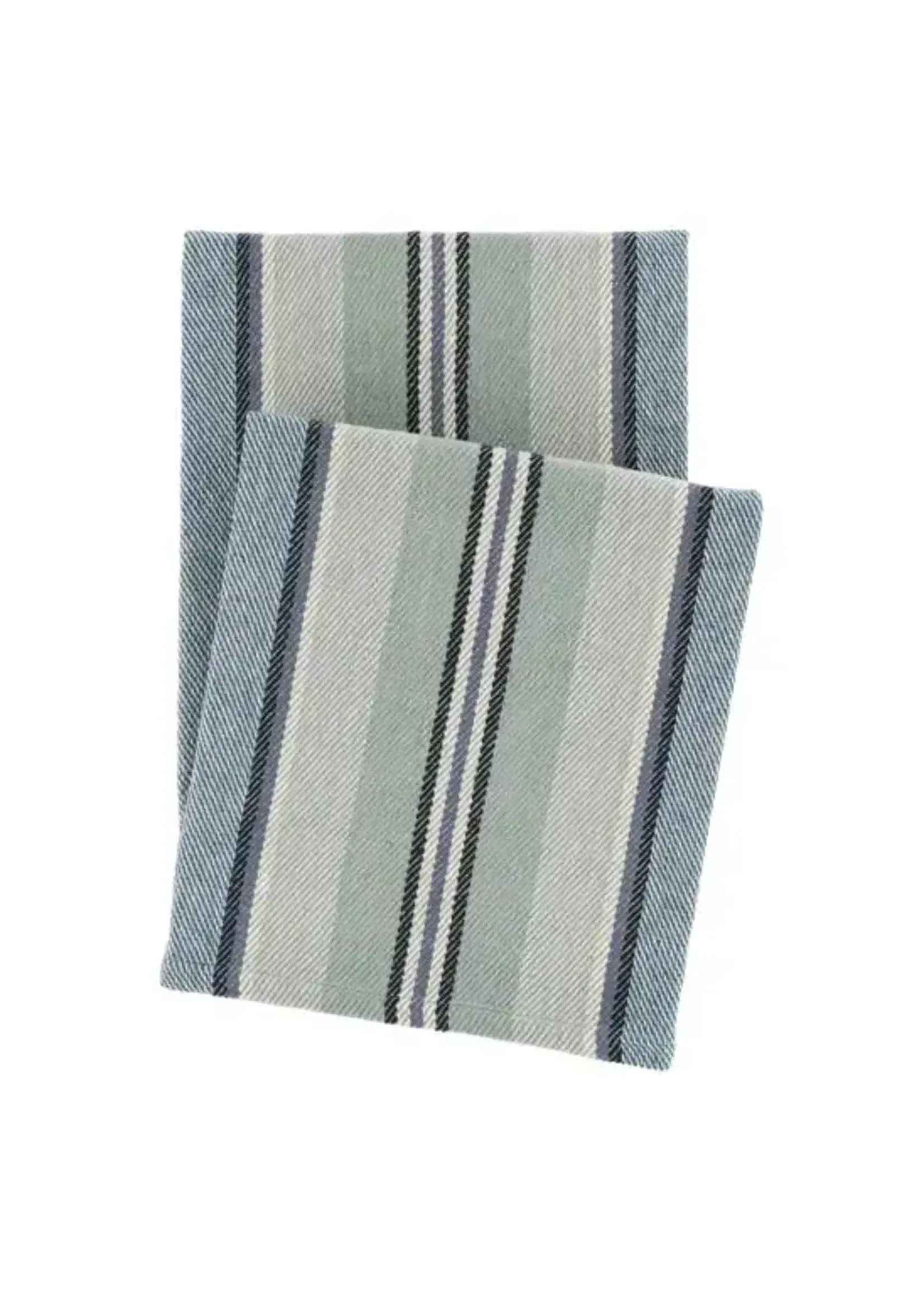 Annie Selke Barbados Woven Cotton Throw, Blue