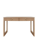 Worlds Away Larkin Two Drawer Desk in Natural Oak