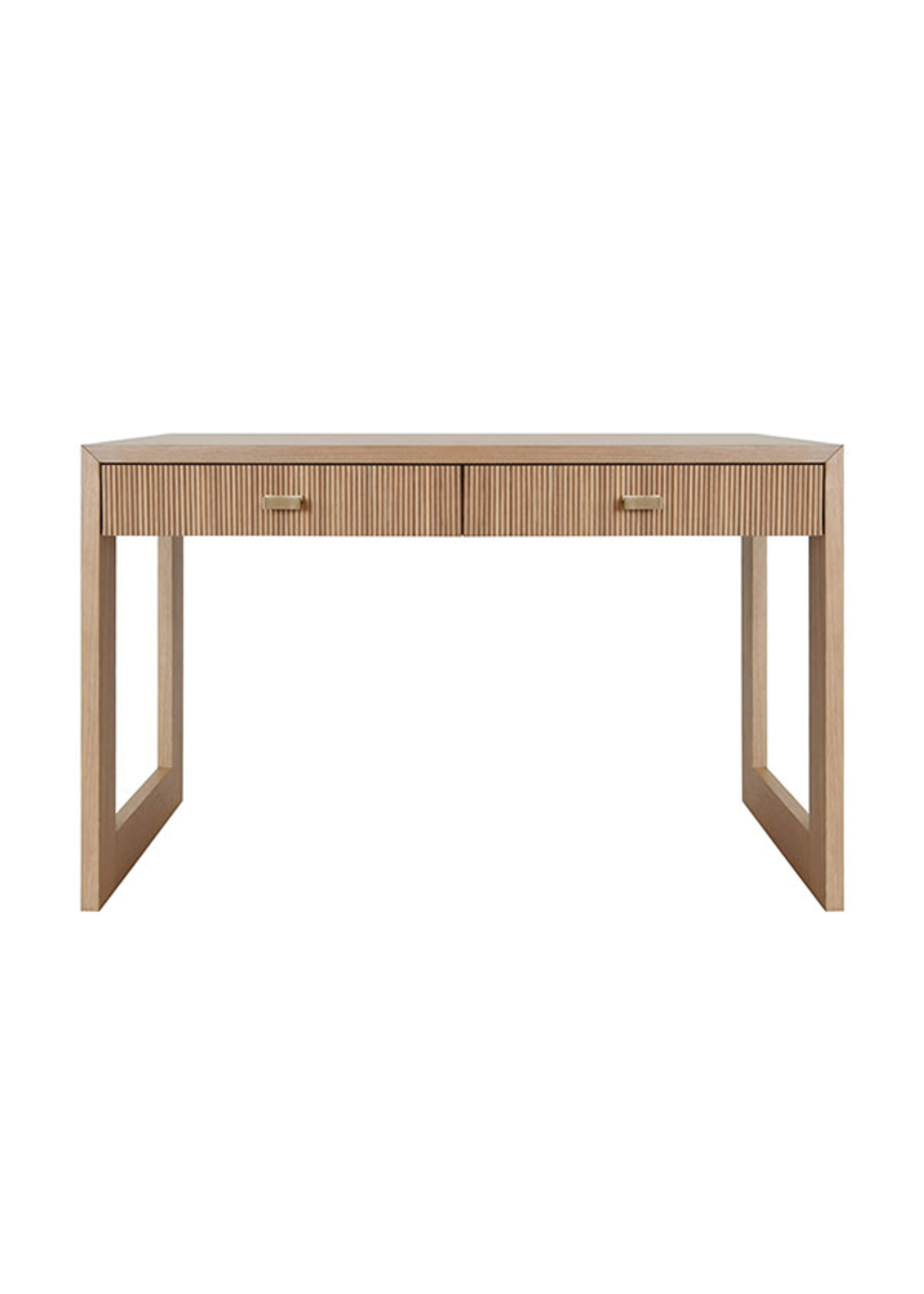 Worlds Away Larkin Two Drawer Desk in Natural Oak