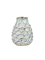 Continental Home Large Seashell Ceramic Vase Cream and Purple