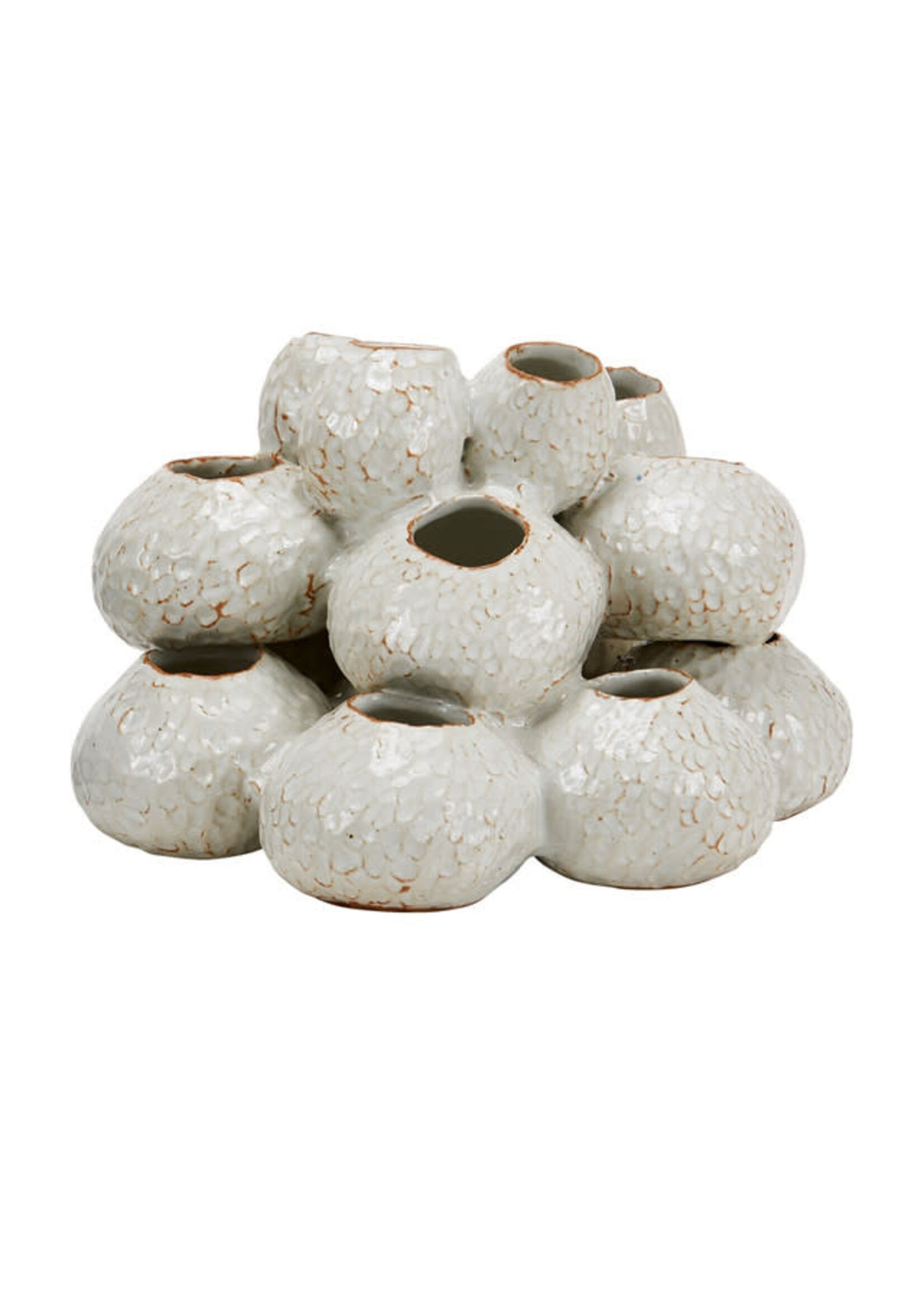 Continental Home White Ceramic Cluster Vase V102W
