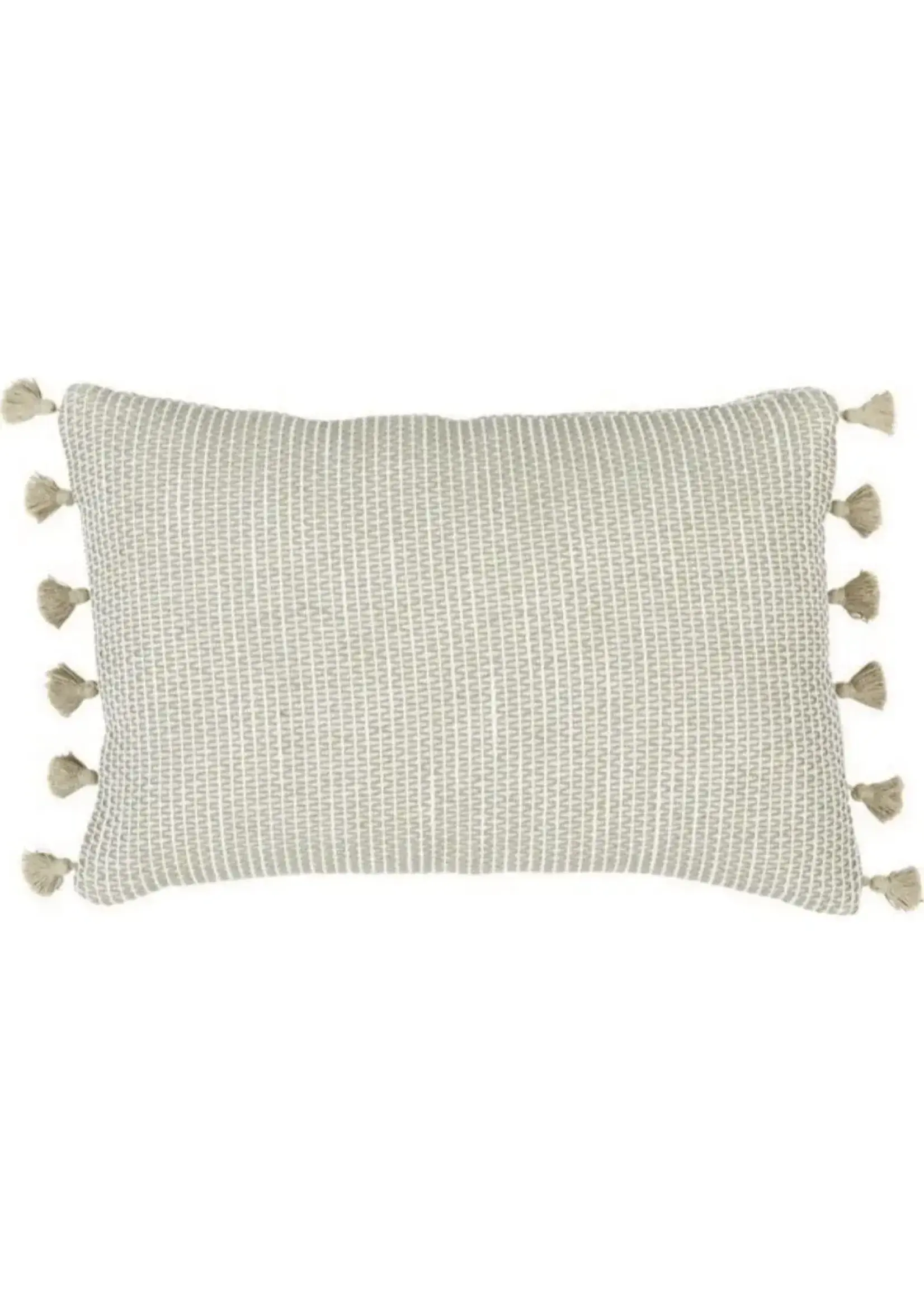 Lacefield Ziggy Sea Salt w/ Tassel Fringe 13x19 Lumbar