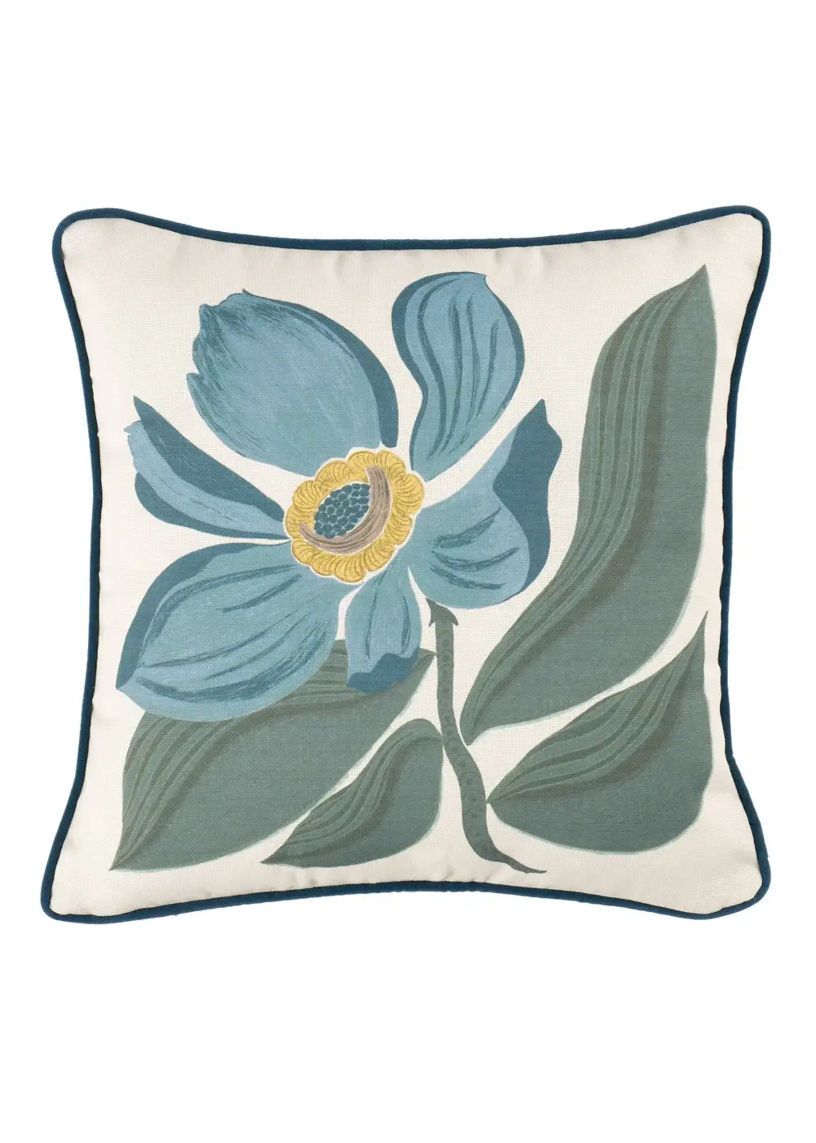 Lacefield Callaway Cypress UV Velvet Piped Edge & Back 22x22 Outdoor Pillow