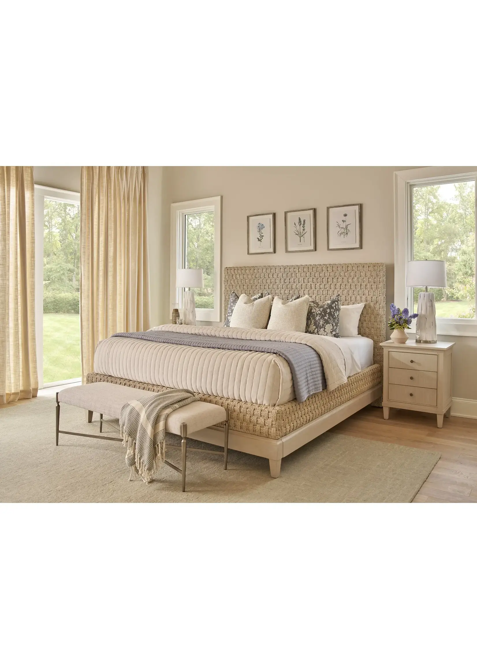 Universal Furniture Intl. Birchaven Willow Woven King Bed