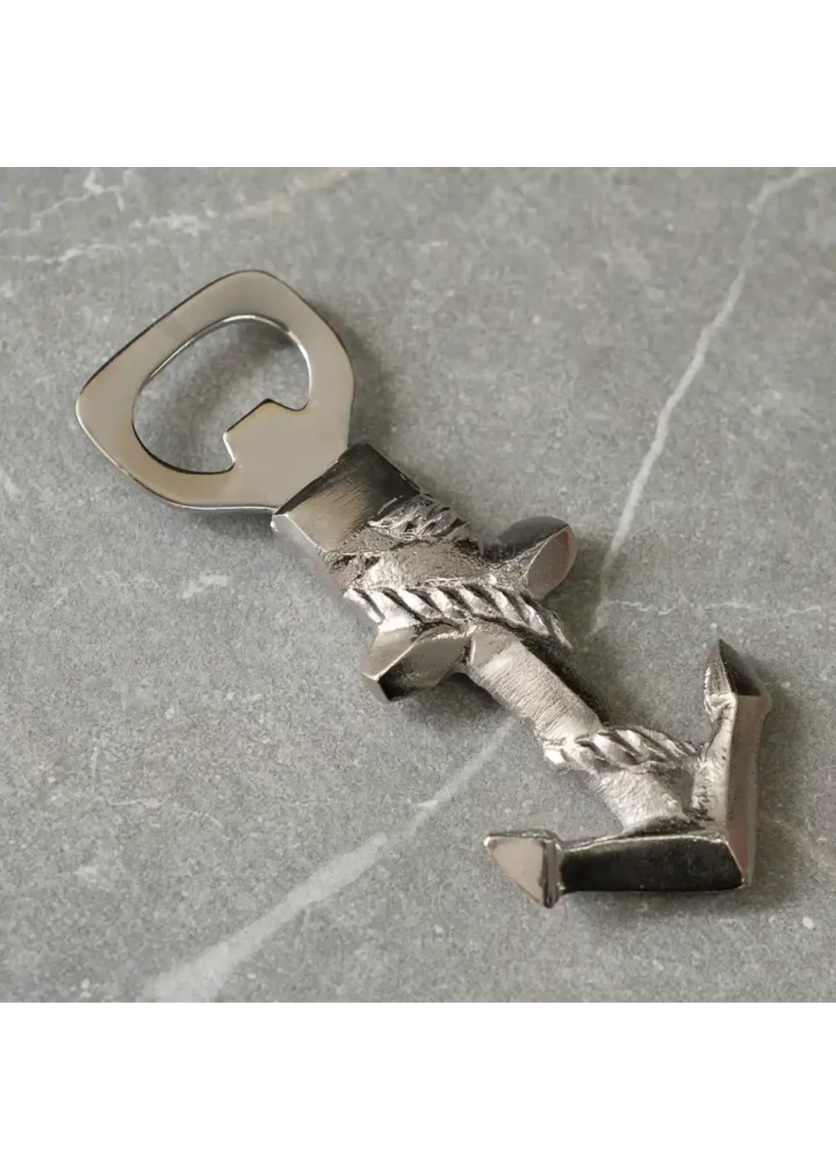 India Handicrafts Inc. Nickel Etched Anchor & Rope Bottle Opener