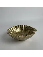 India Handicrafts Inc. Golden Ripple Textured Bowl