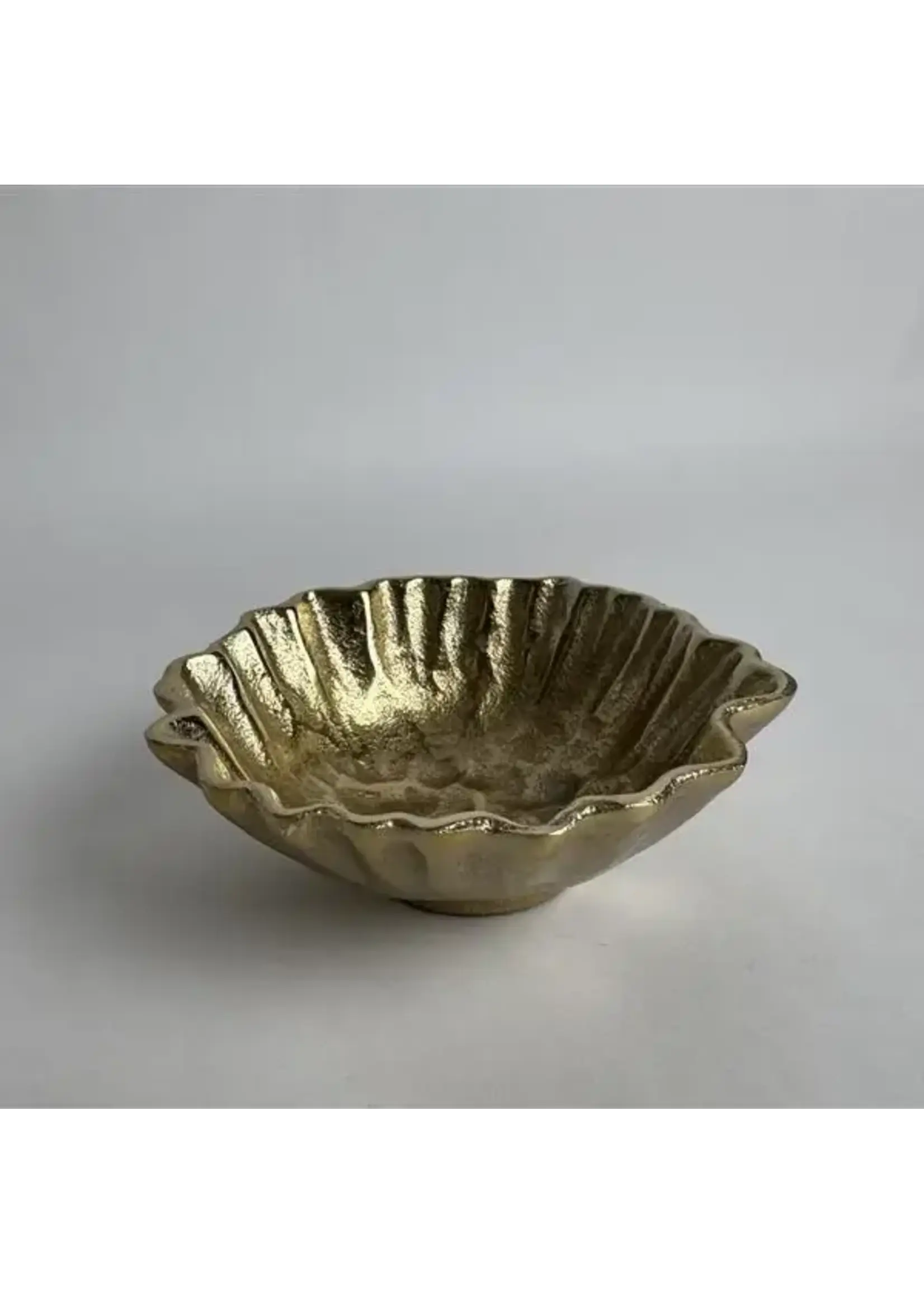 India Handicrafts Inc. Golden Ripple Textured Bowl