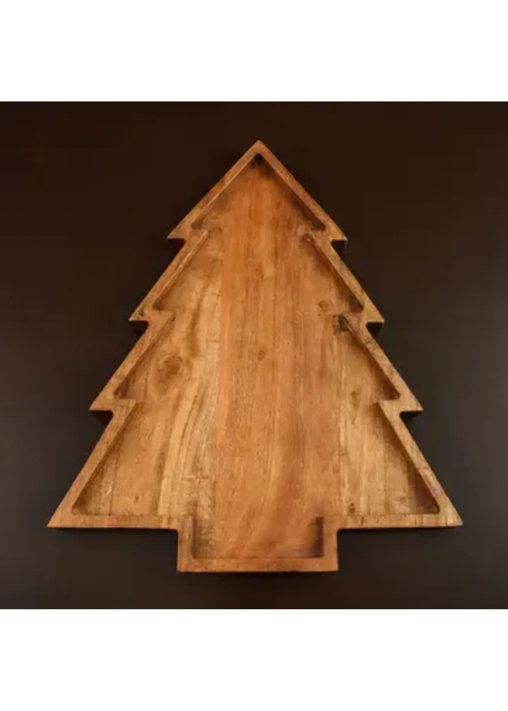 India Handicrafts Inc. Wooden Tree Platter