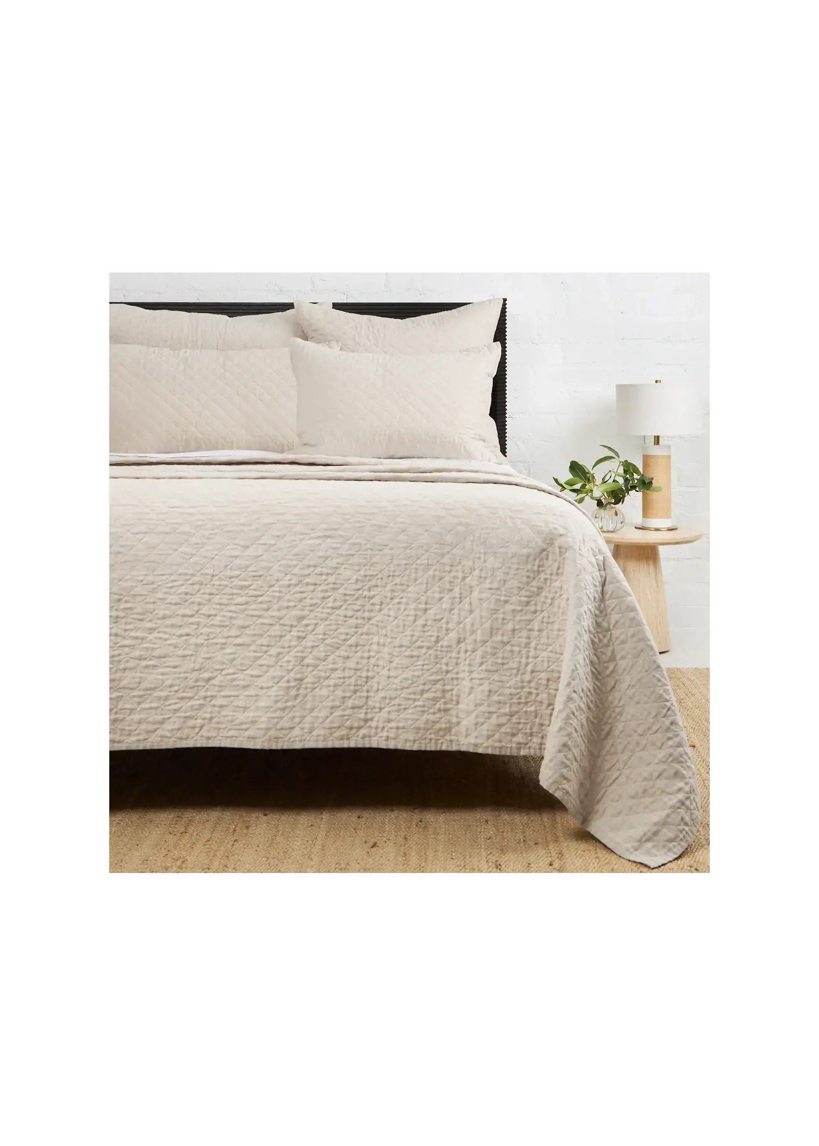 Pom Pom at Home Hampton King Coverlet - Flax