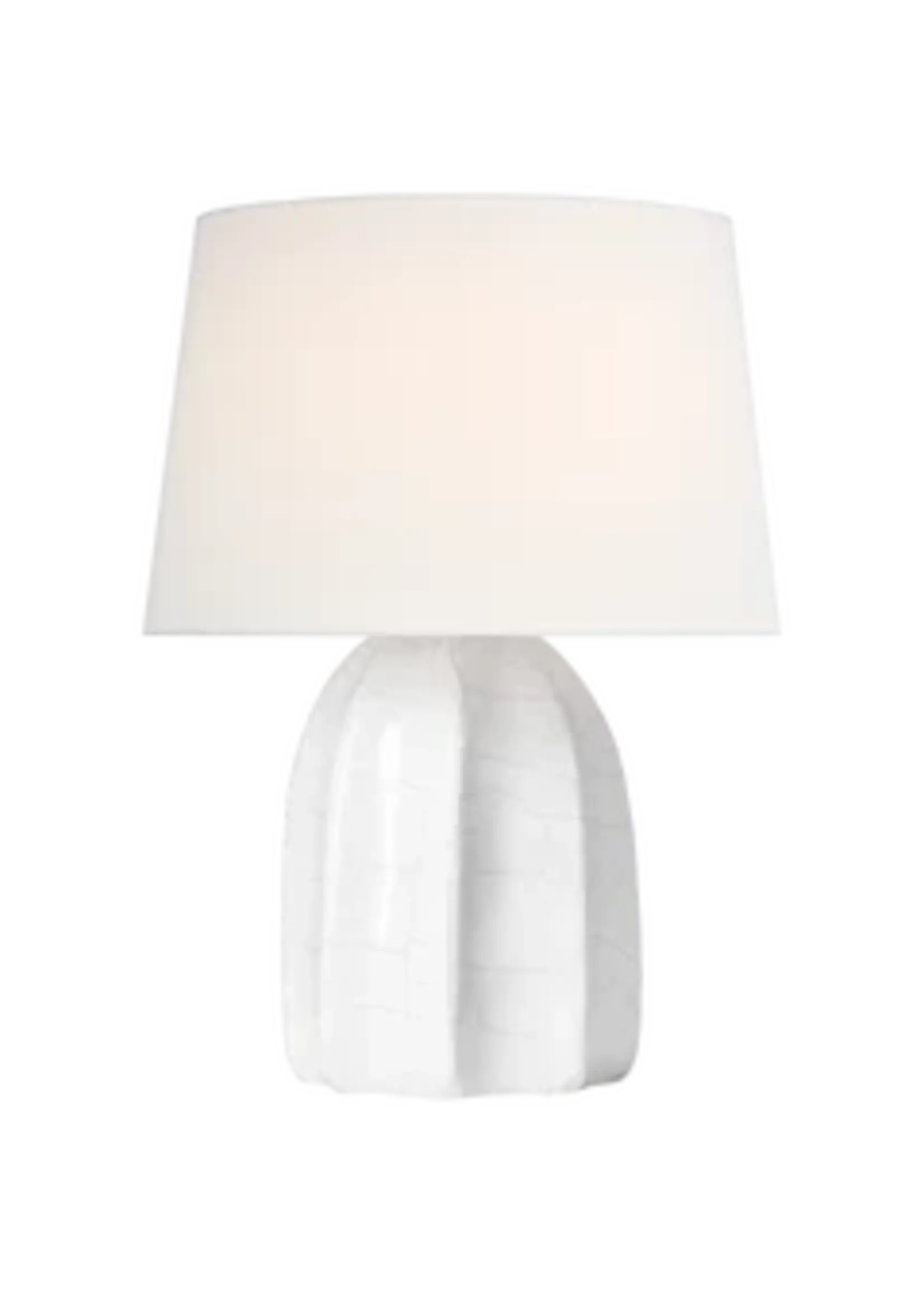 Visual Comfort & Co. Melanie 12" Cordless Accent Lamp in Crackled Ivory, Bulb and Charging Cord