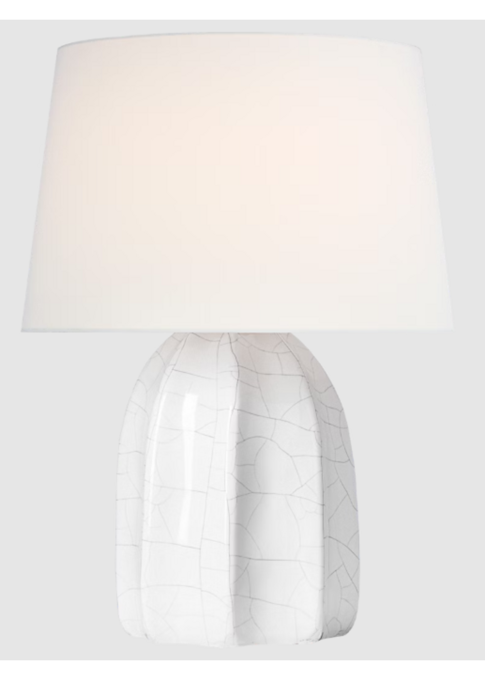Visual Comfort & Co. Melanie 12" Cordless Accent Lamp in Crackled Ivory, Bulb and Charging Cord