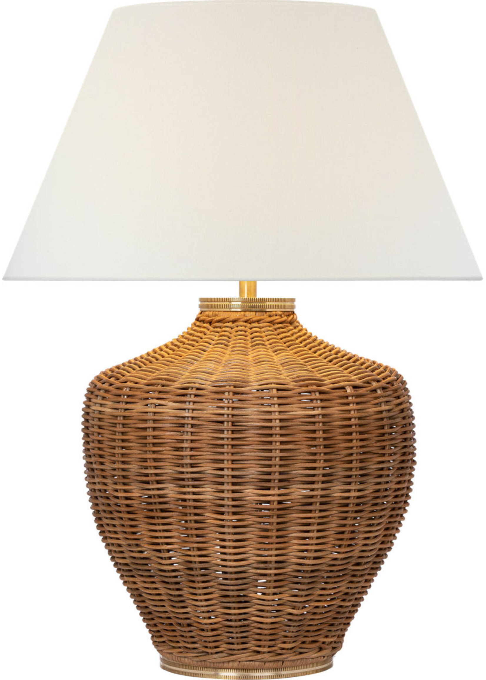 Visual Comfort & Co. Evie Large Table Lamp, Natural Wicker