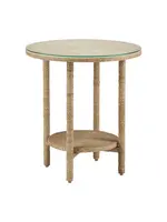 Currey & Company Limay Rope Accent Table, 24.25"H x 22"Round