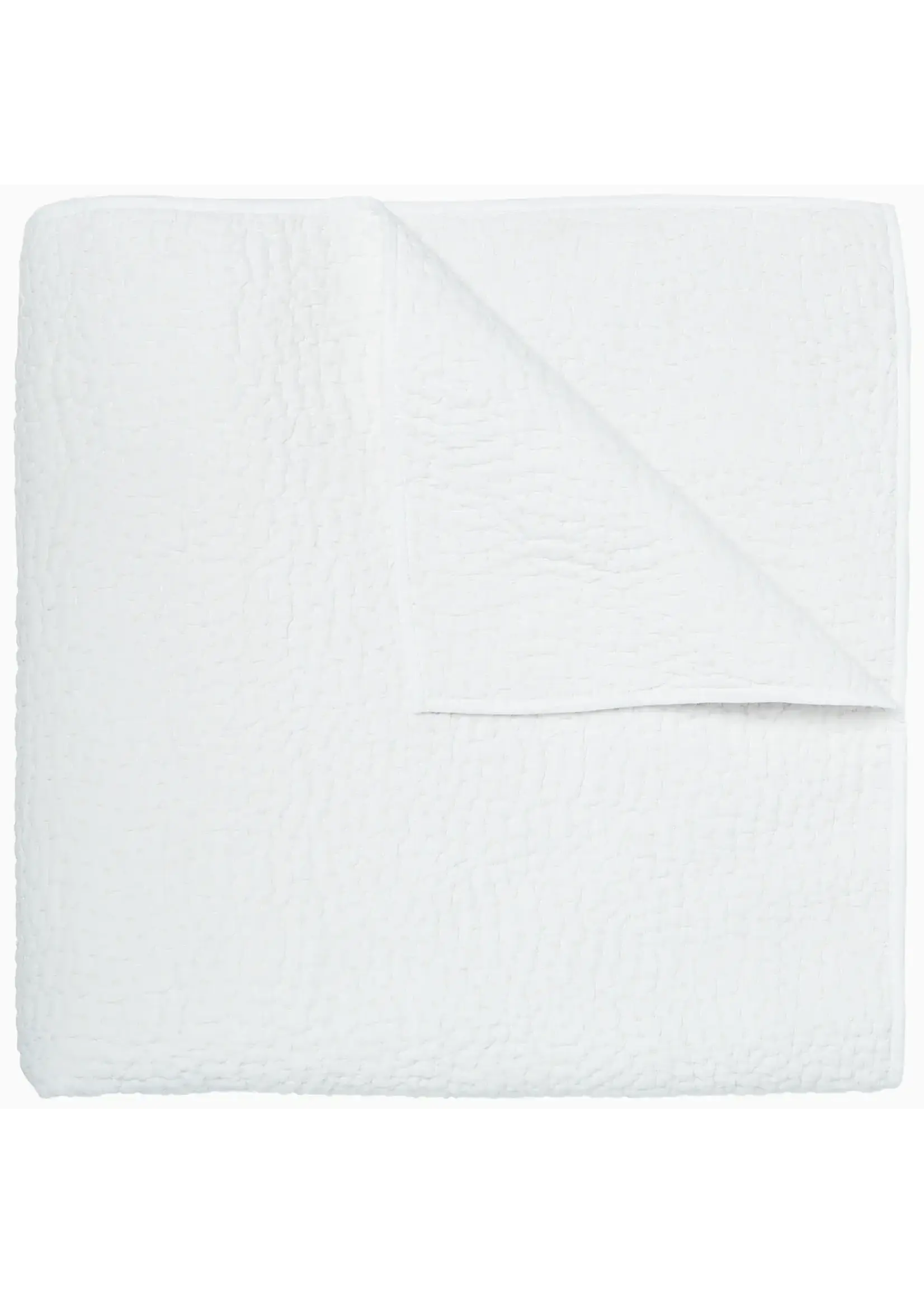 John Robshaw Textiles Hand Stitched White Coverlet King 110x92